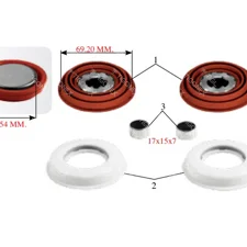 CALIPER TAPPET & BOOT SET 69 MM