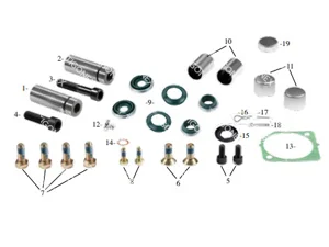 CALIPER DUST RUBBER AND PIN SET - 10.30284